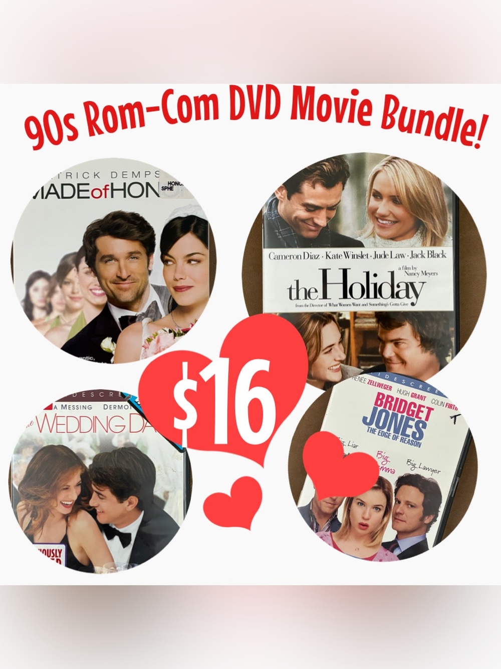 90s Rom-Com DVD Movie Bundle - Home Holiday Collection